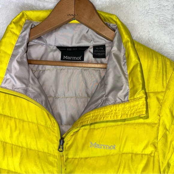 Marmot Jena Down Jacket Women's Insulated Coat Bright Yellow 800 Fill XL Puffer - Picture 9 of 16